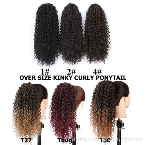 ponytail attachment hair long and short length water wave kinky curly pixie curl